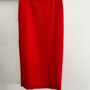Roland Mouret Vibrant Red Midi Skirt